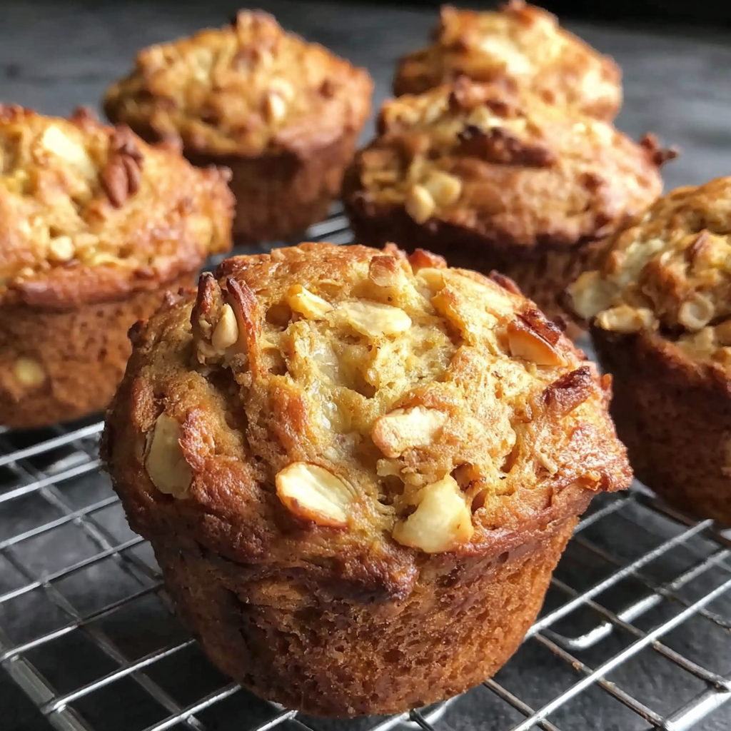 Apple Pumpkin Streusel Muffins Recipe Apple pumpkin streusel muffins are displayed as a delicious fall baking treat.
