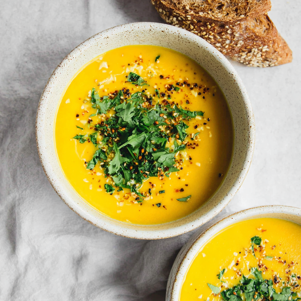 Creamy garlic chickpea soup in a bowl showcases its texture and inviting presentation, further illustrating the dreamy and easy recipe.