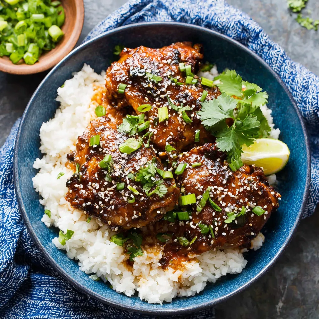 Easy Crockpot Honey Garlic Chicken simmers in a slow cooker, showcasing a delicious and effortless weeknight meal.