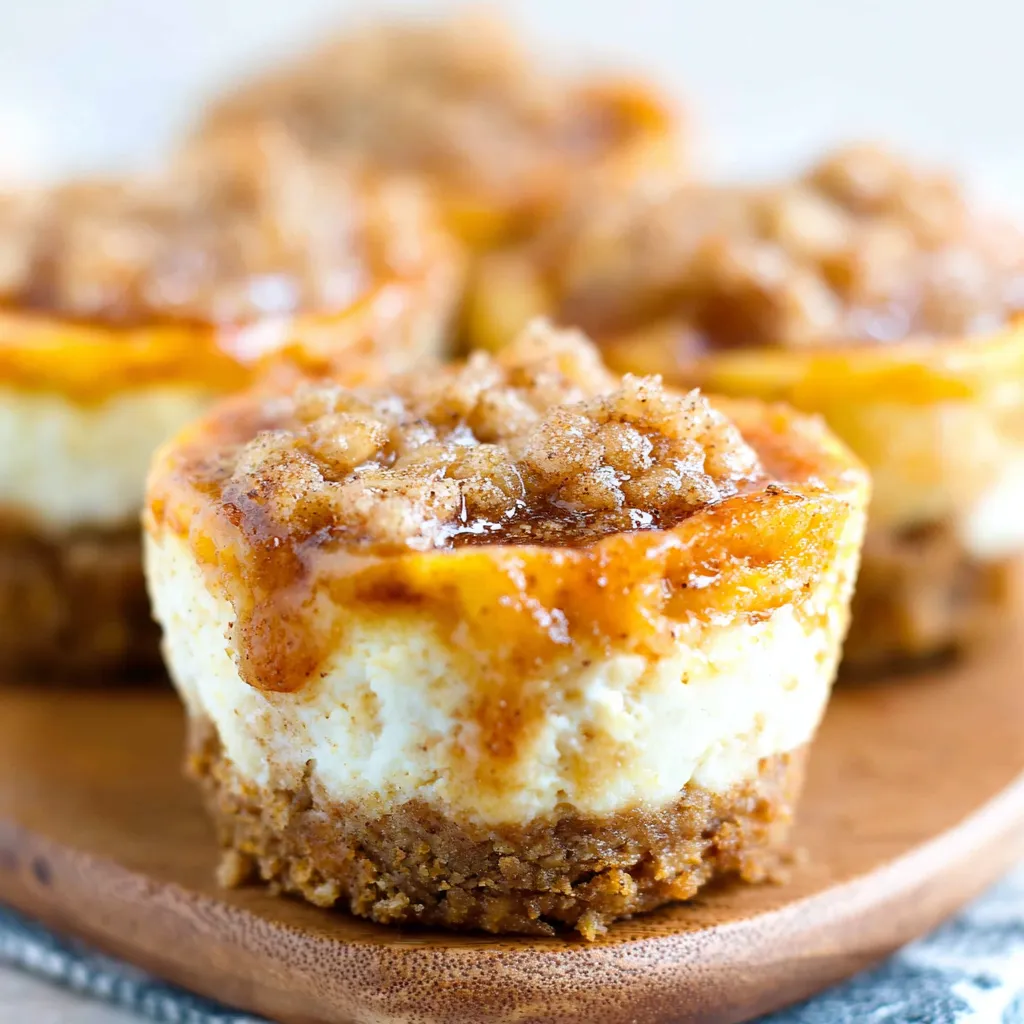 The Ultimate Apple Pie Cheesecake Bites second content image shows a close-up of the delicious dessert.