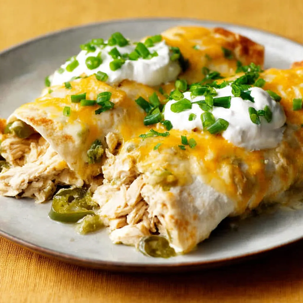 Easy Chicken Enchiladas Recipe Step-by-Step Easy chicken enchiladas recipe second step shows how to properly fill tortillas with the shredded chicken mixture before rolling them up for baking.