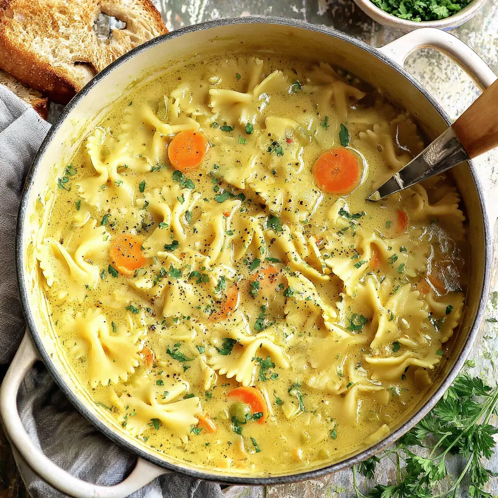 A second content image showcasing the creamy texture and inviting presentation of the dreamy creamy pasta soup.