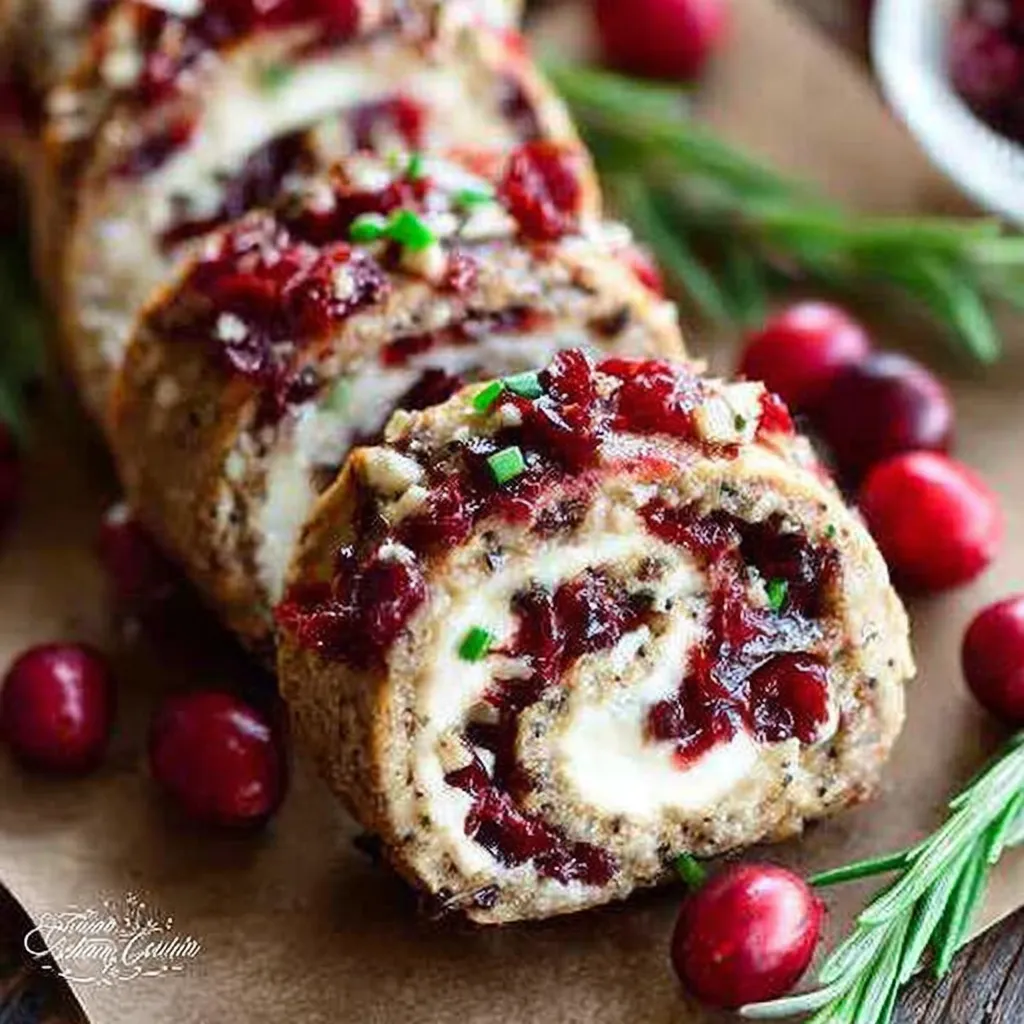Festive Christmas cranberry roll ups are showcased as an easy holiday treat in this recipe article.