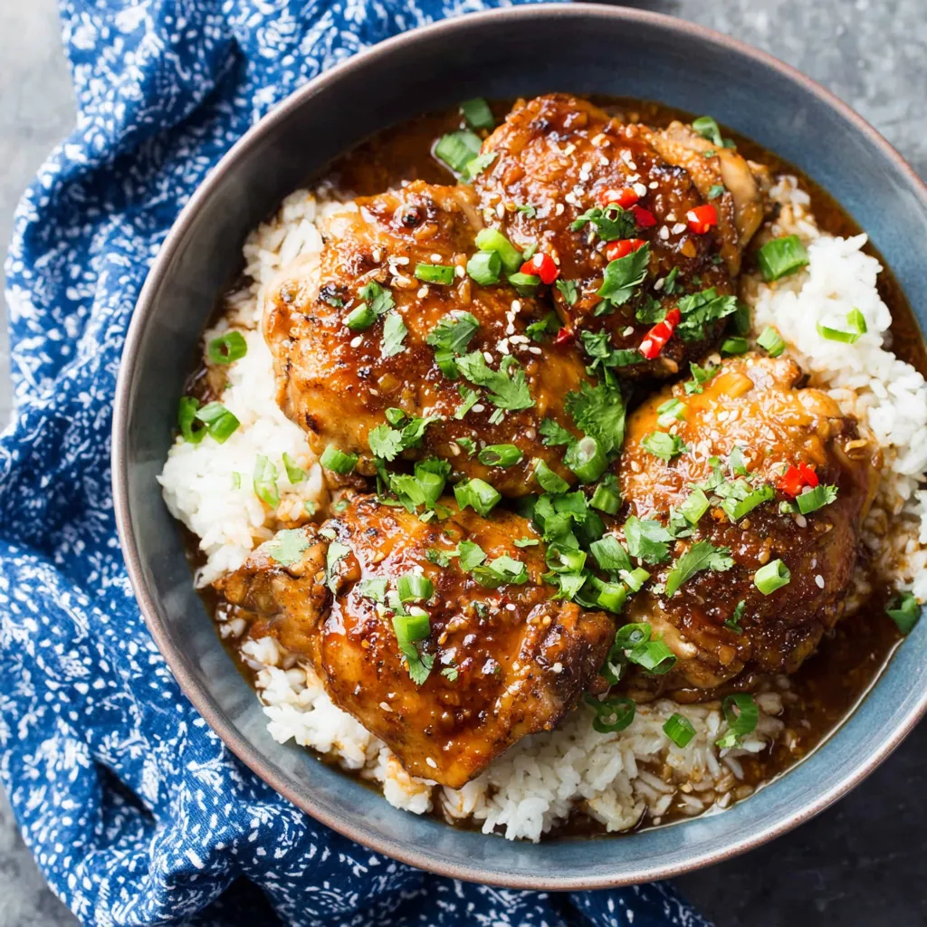 Easy slow cooker honey garlic chicken simmers in a crockpot, creating a flavorful and convenient weeknight meal.