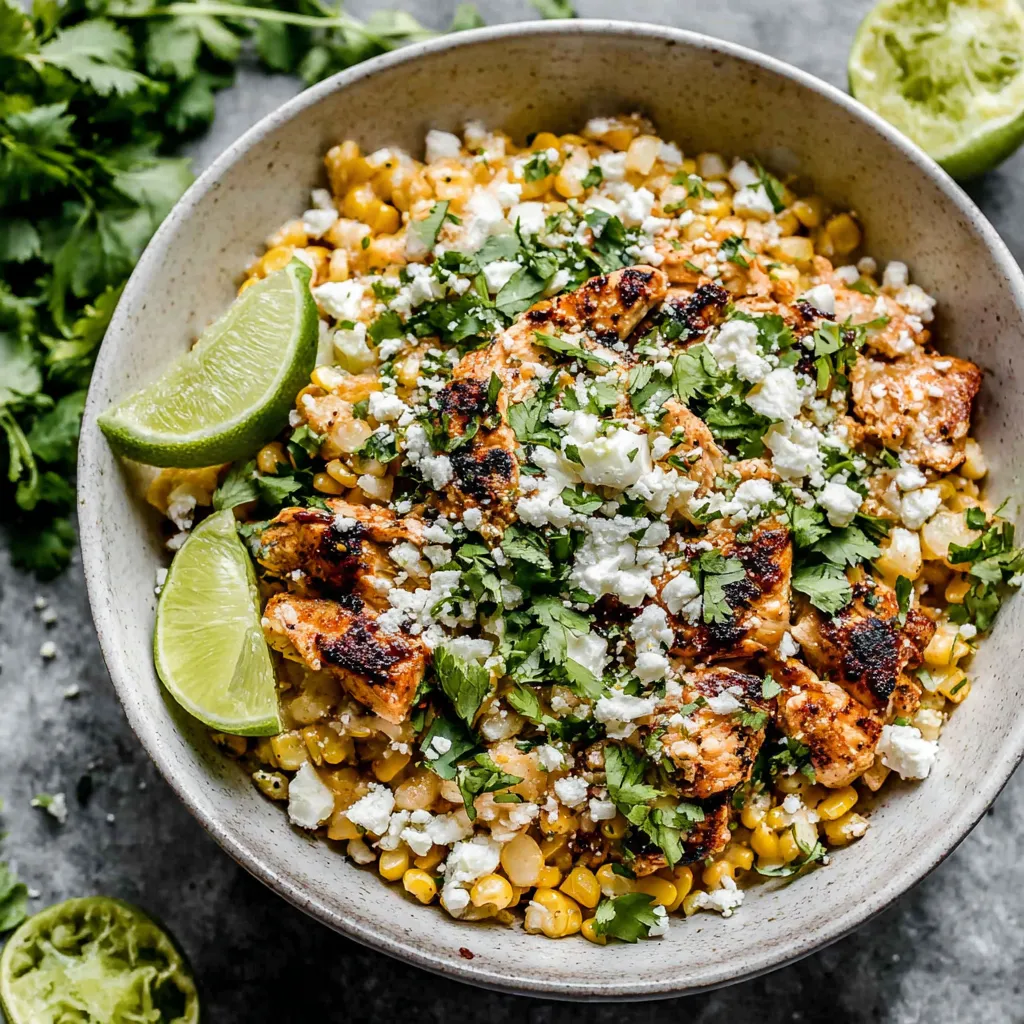 Mexican Street Corn Chicken Bowl Recipe Mexican Street Corn Chicken Bowl ready in 30 minutes shown in a vibrant second content image.