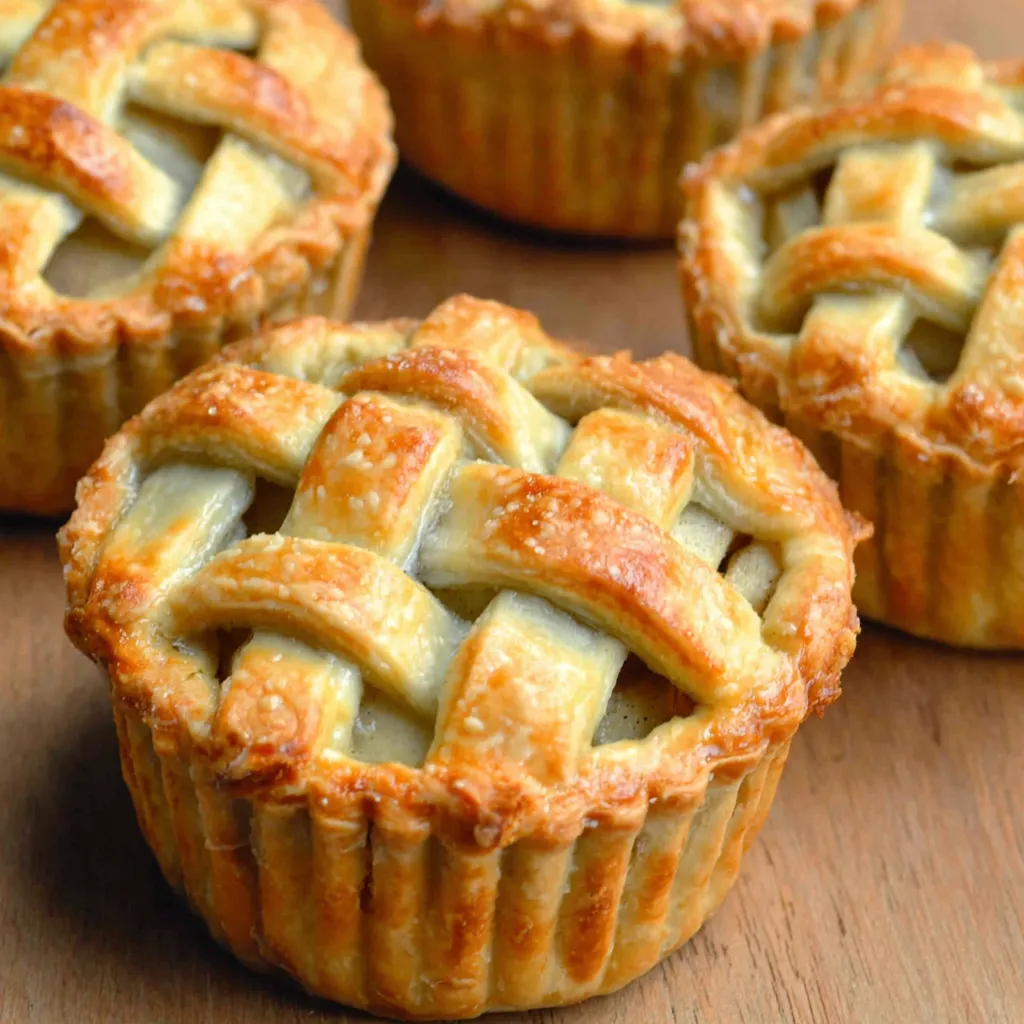 Second content image showcasing perfectly baked mini apple pies in a muffin tin, highlighting the easy muffin tin method for creating delicious single-serving desserts.