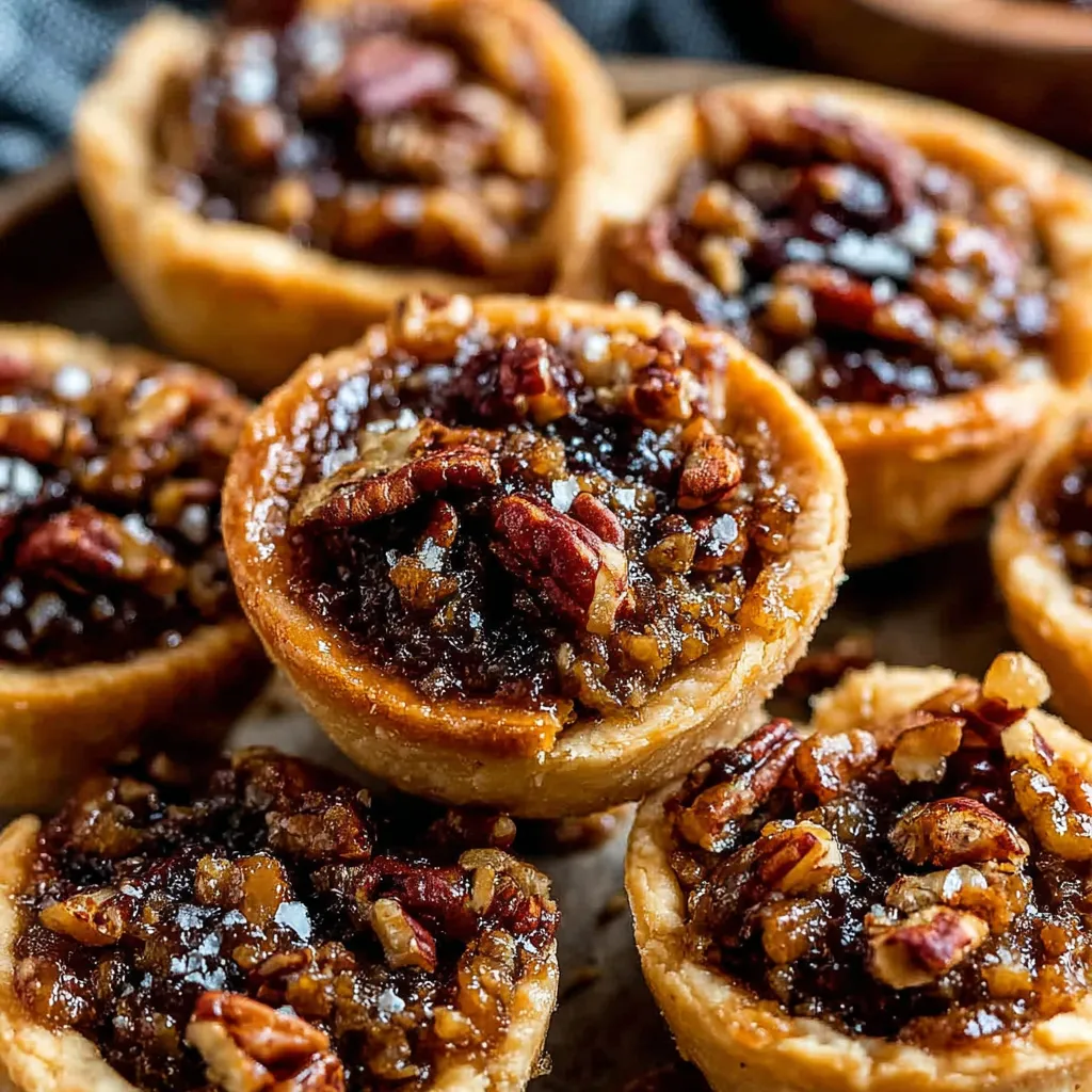 Easy Mini Pecan Pies Recipe Close-up shot showcasing the delicious, easy-to-make mini pecan pies from our recipe.