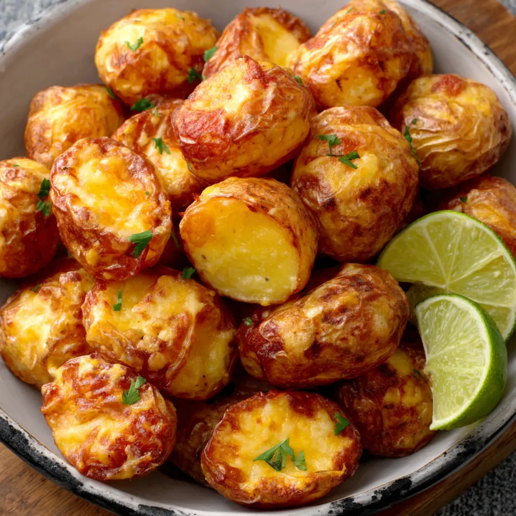 Spooky Skull Potato Bites are a fun and festive Halloween appetizer, as shown in this close-up image of the delicious, skull-shaped treats.