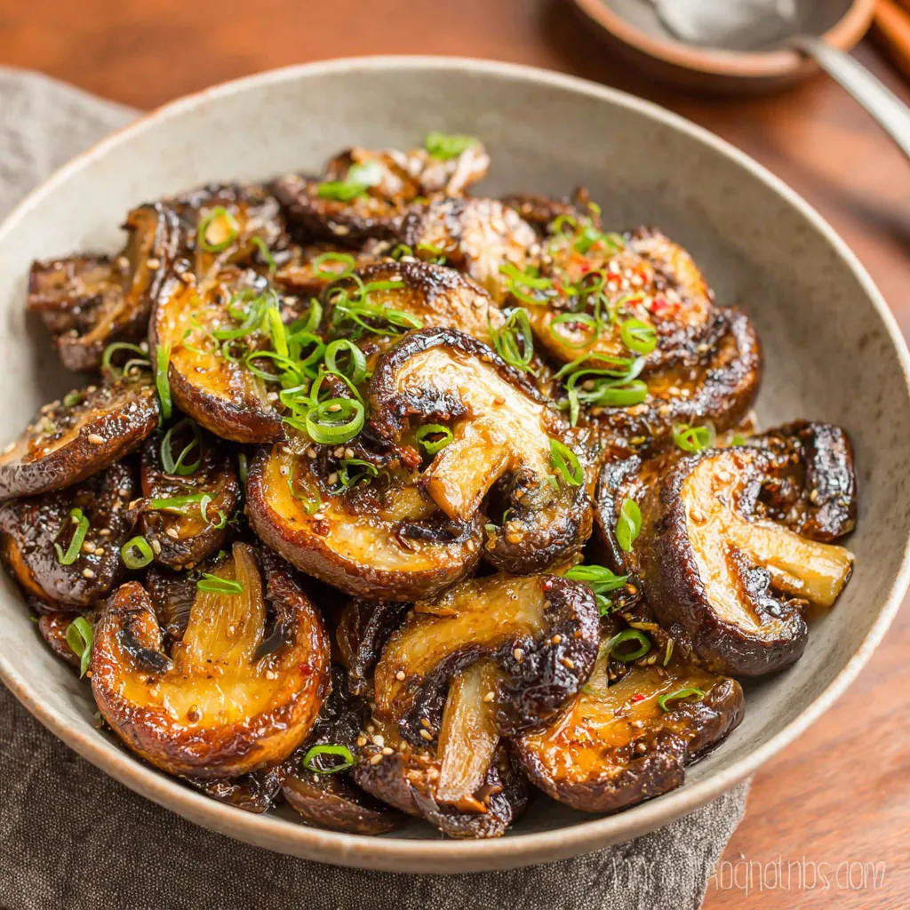 Umami Miso Mushrooms: Savory Japanese Side Dish Umami Japanese Miso Mushrooms content image showcasing the dish's delicious texture and rich color.