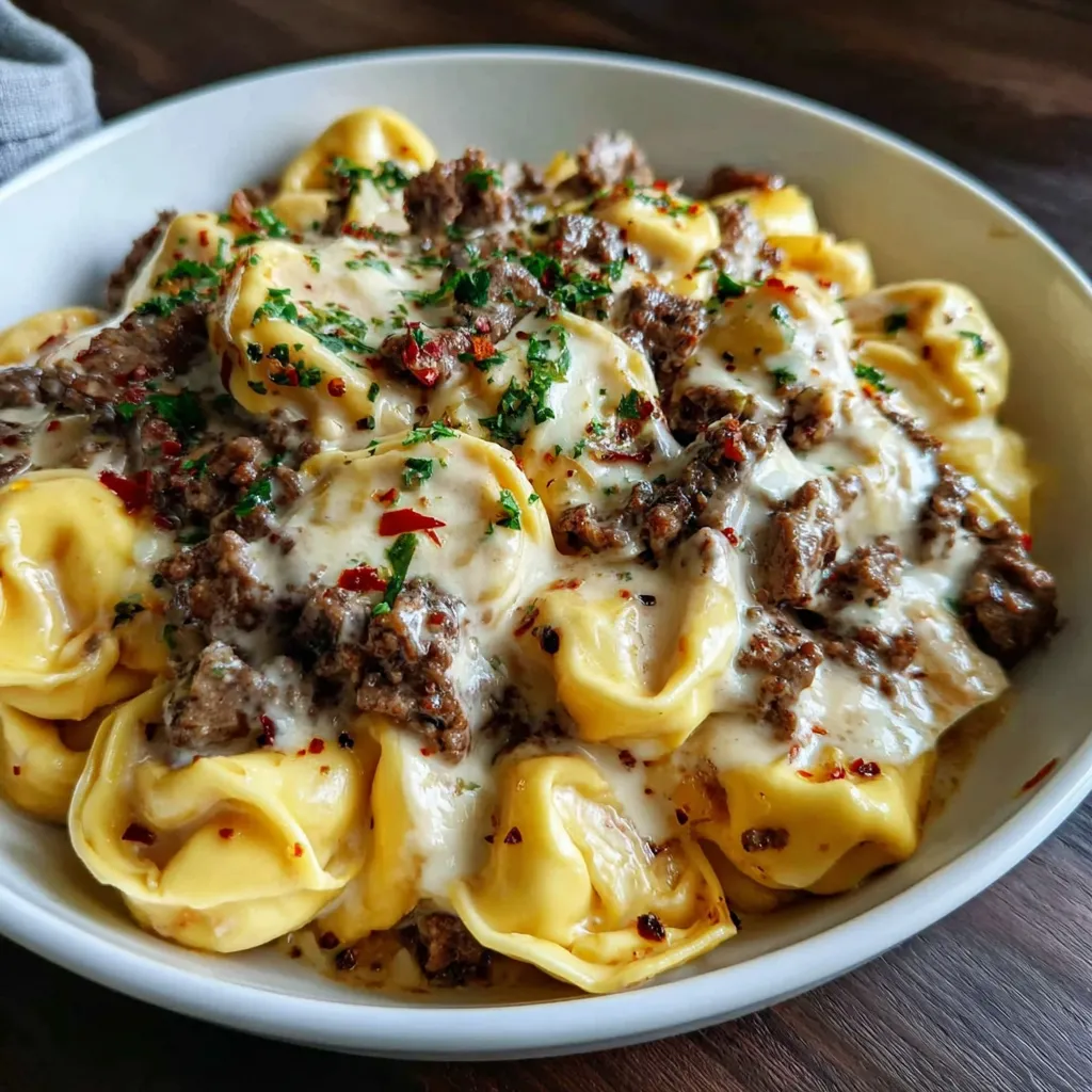 BEST CHEESESTEAK TORTELLINI EVER
