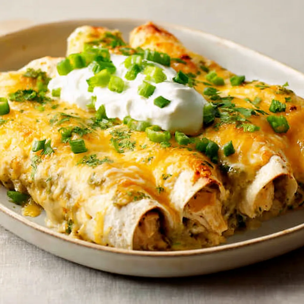 Easy chicken enchiladas recipe featured image showcasing a cheesy and delicious homemade enchilada bake.