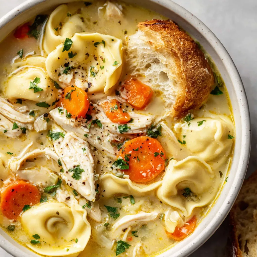 BEST CHICKEN TORTELLINI SOUP