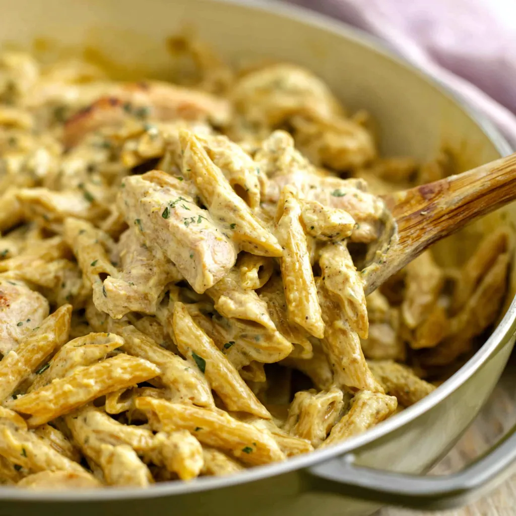 CREAMY GARLIC PARMESAN CHICKEN PASTA EASY