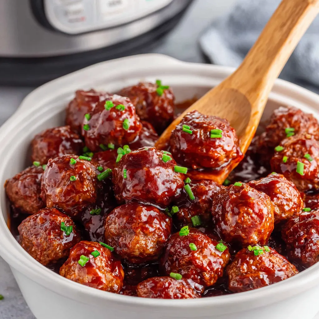 CROCKPOT SWEET CHILI MEATBALLS