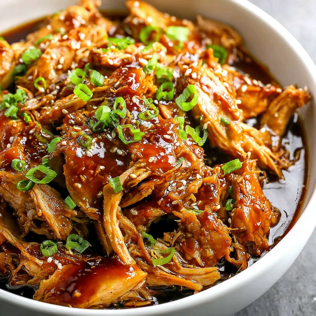 Easy dump and go crockpot teriyaki chicken simmers in a slow cooker, offering a simple and delicious weeknight meal solution.