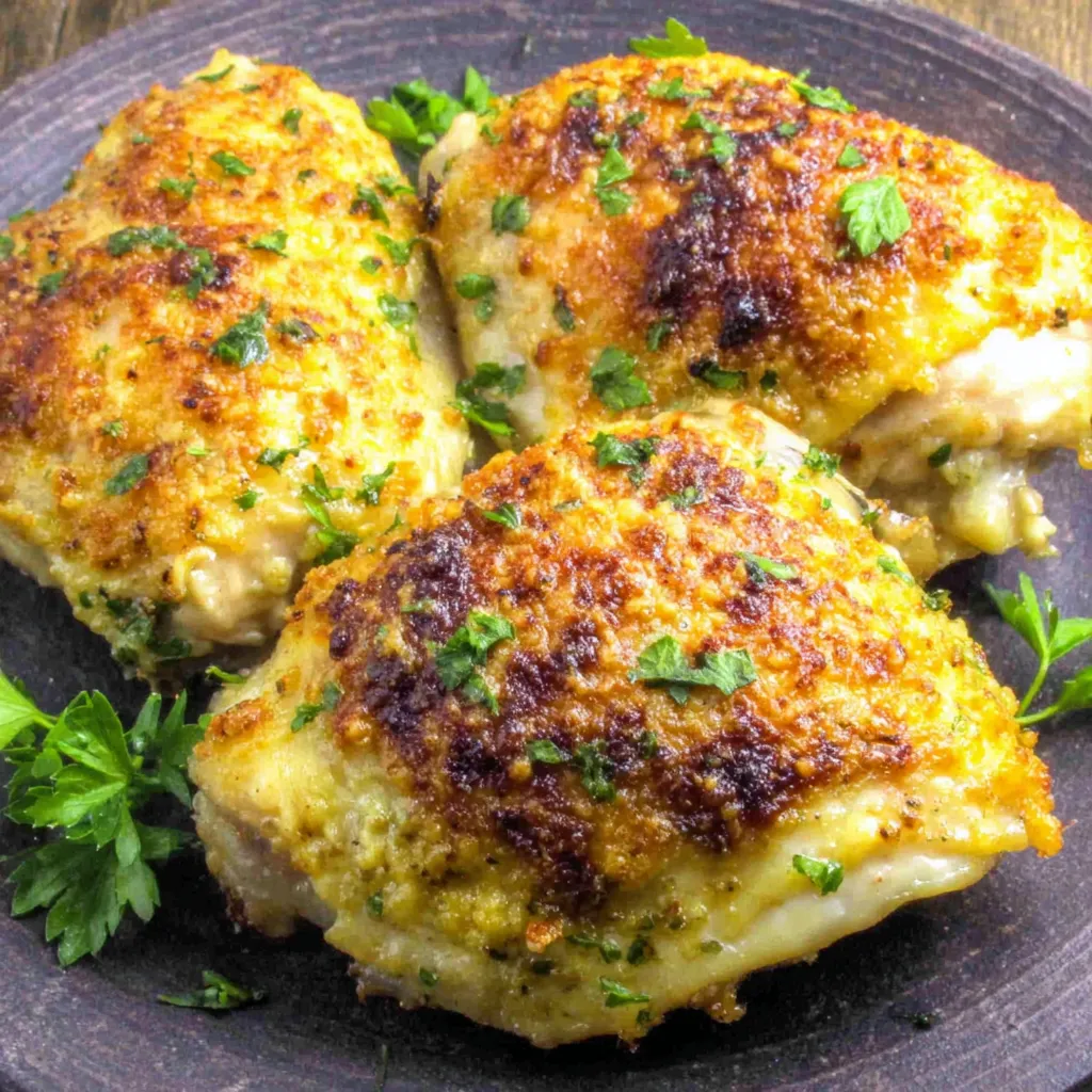 Garlic Parmesan Crockpot Chicken served as a delicious and easy featured meal.