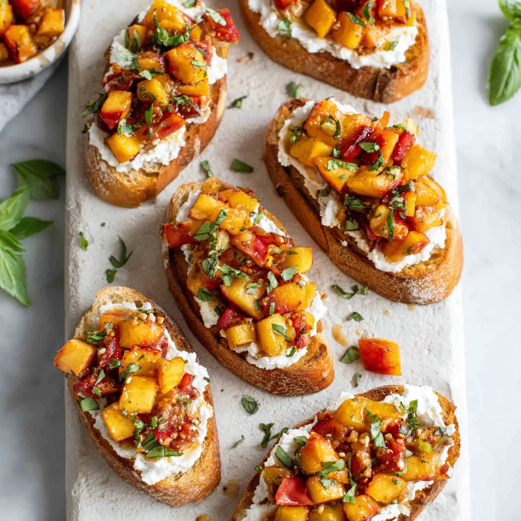 PEACH BRUSCHETTA: GET ADDICTED
