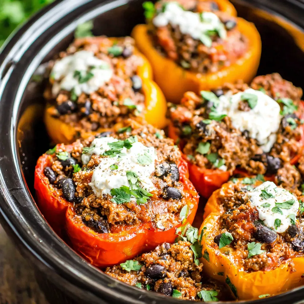 STUFFED PEPPERS. SET. FORGET.