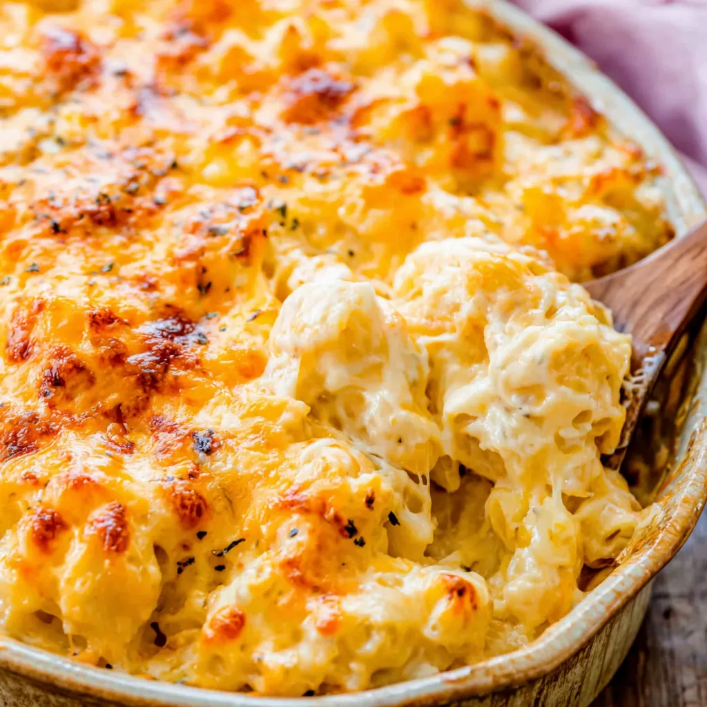 Creamy Baked Mac and Cheese Recipe Creamy Baked Mac and Cheese, golden brown and bubbly from the oven, showcases a satisfying second helping.