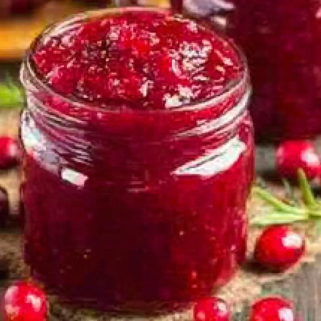 Homemade Cranberry Sauce Recipe Another serving suggestion for homemade Cranberry Sauce shown in a bright dish.