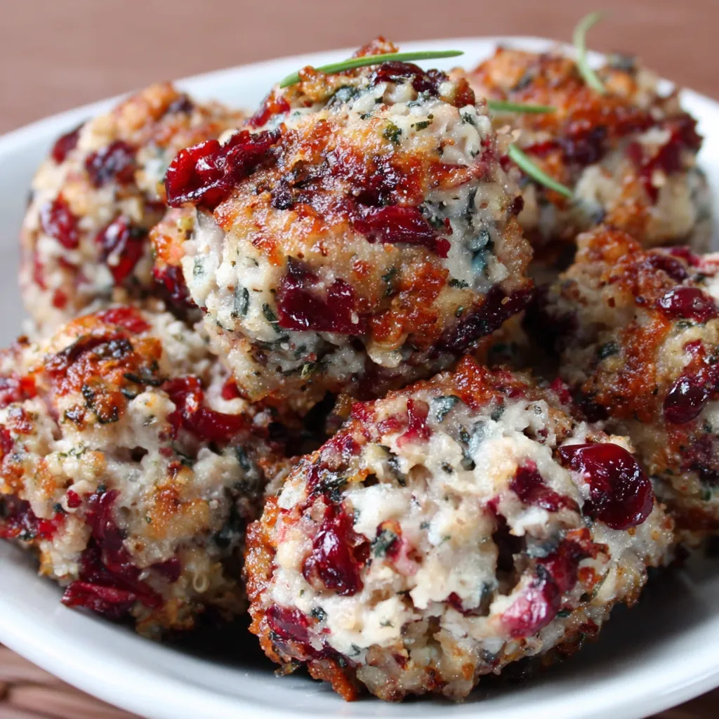 Close-up of a delicious Cranberry Pecan Cheese Ball, perfect for holiday appetizers.