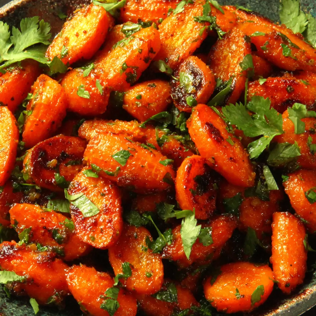Close-up shot of delicious Maple Dijon Apples And Carrots, showcasing the vibrant colors and textures of this savory side dish.