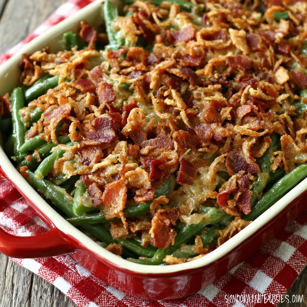 BACON GREEN BEAN CASSEROLE AMAZING