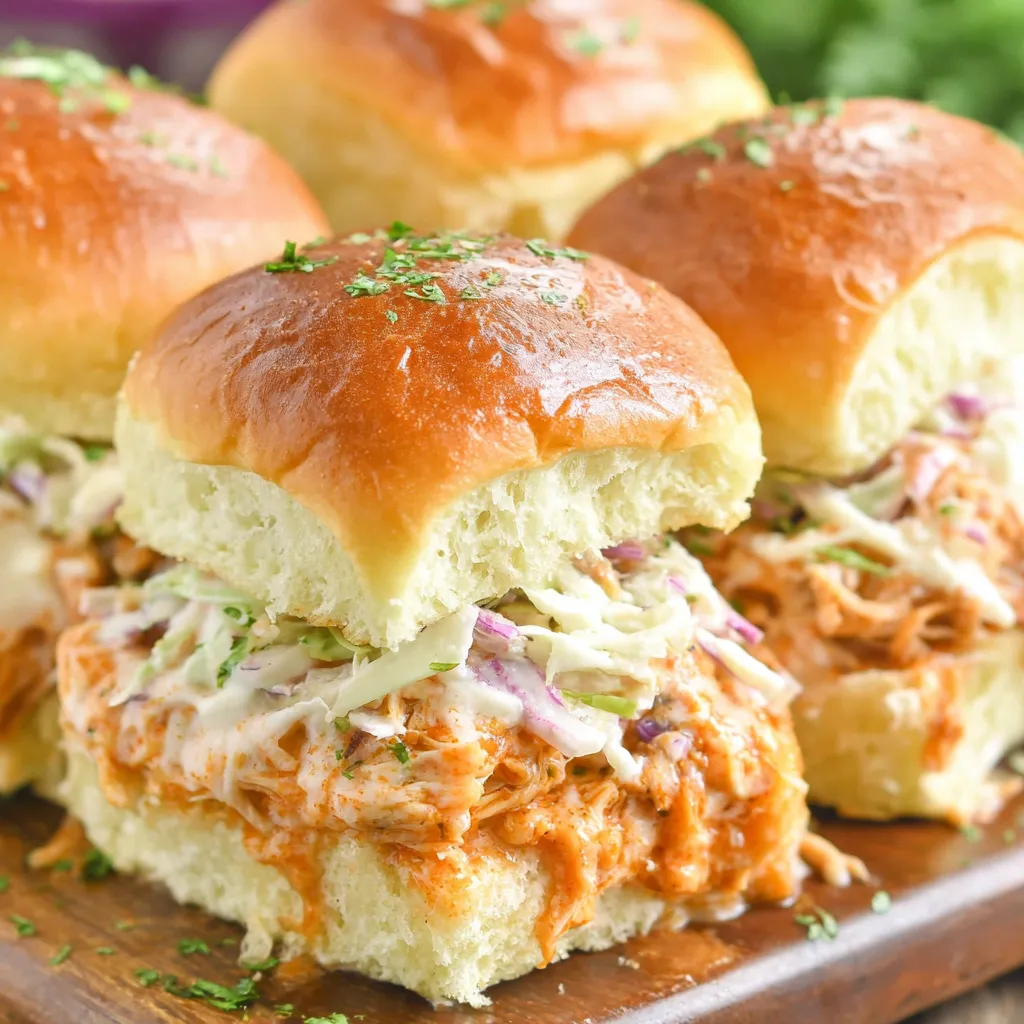 BEST BUFFALO CHICKEN SLIDERS
