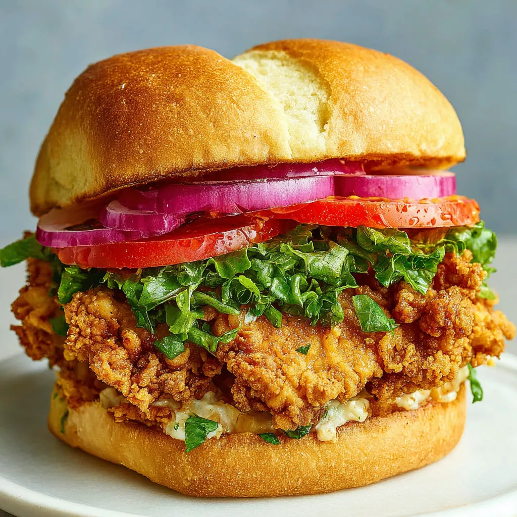 BEST CRISPY CHICKEN CAESAR SANDWICH