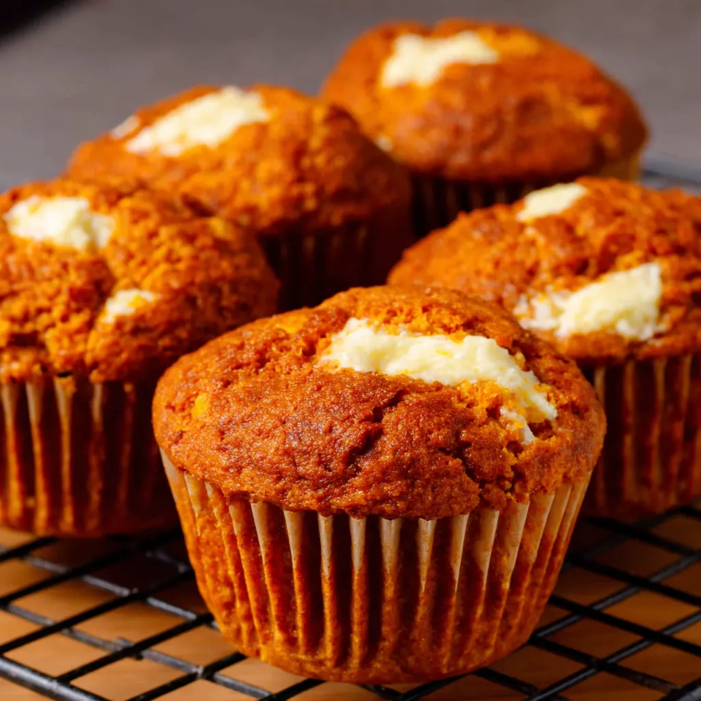 Delicious Pumpkin Cheesecake Muffins are displayed as a featured image for a recipe article.