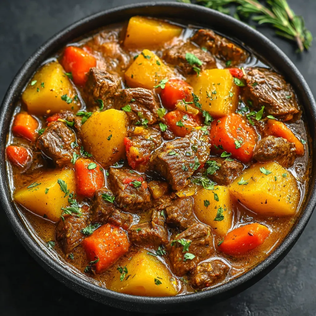 A comforting bowl of Beef Stew with tender beef and hearty vegetables is shown as the featured image.