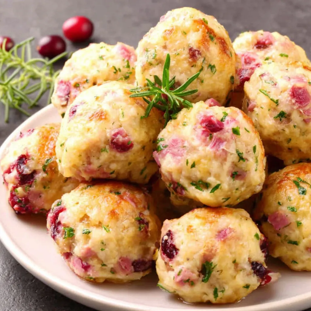 CRANBERRY TURKEY STUFFING BITES PERFECT