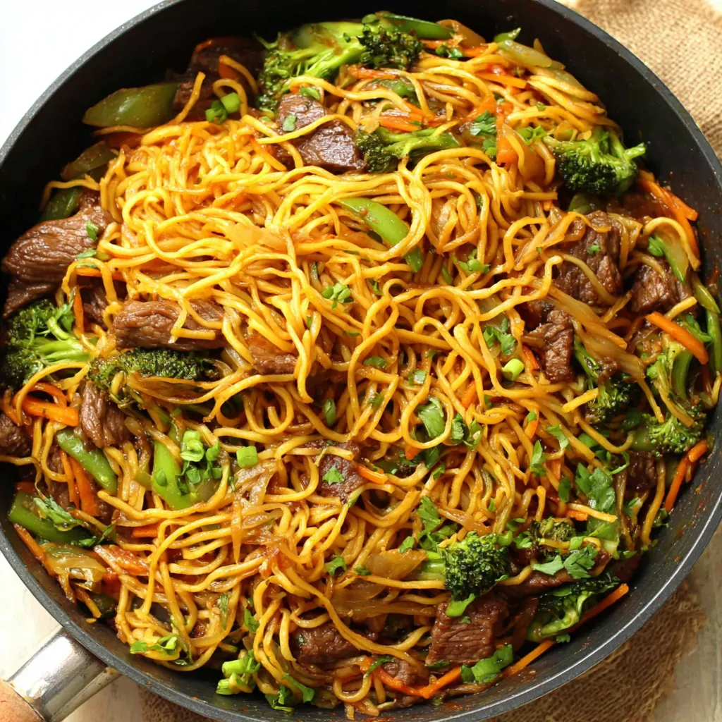 EASY STICKY BEEF NOODLES