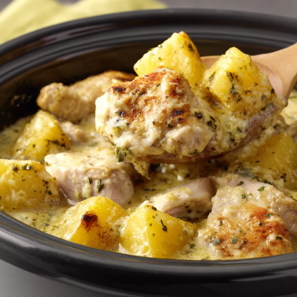 Garlic Parmesan Chicken Potatoes, a delicious and easy dinner, are showcased in this mouthwatering featured image.