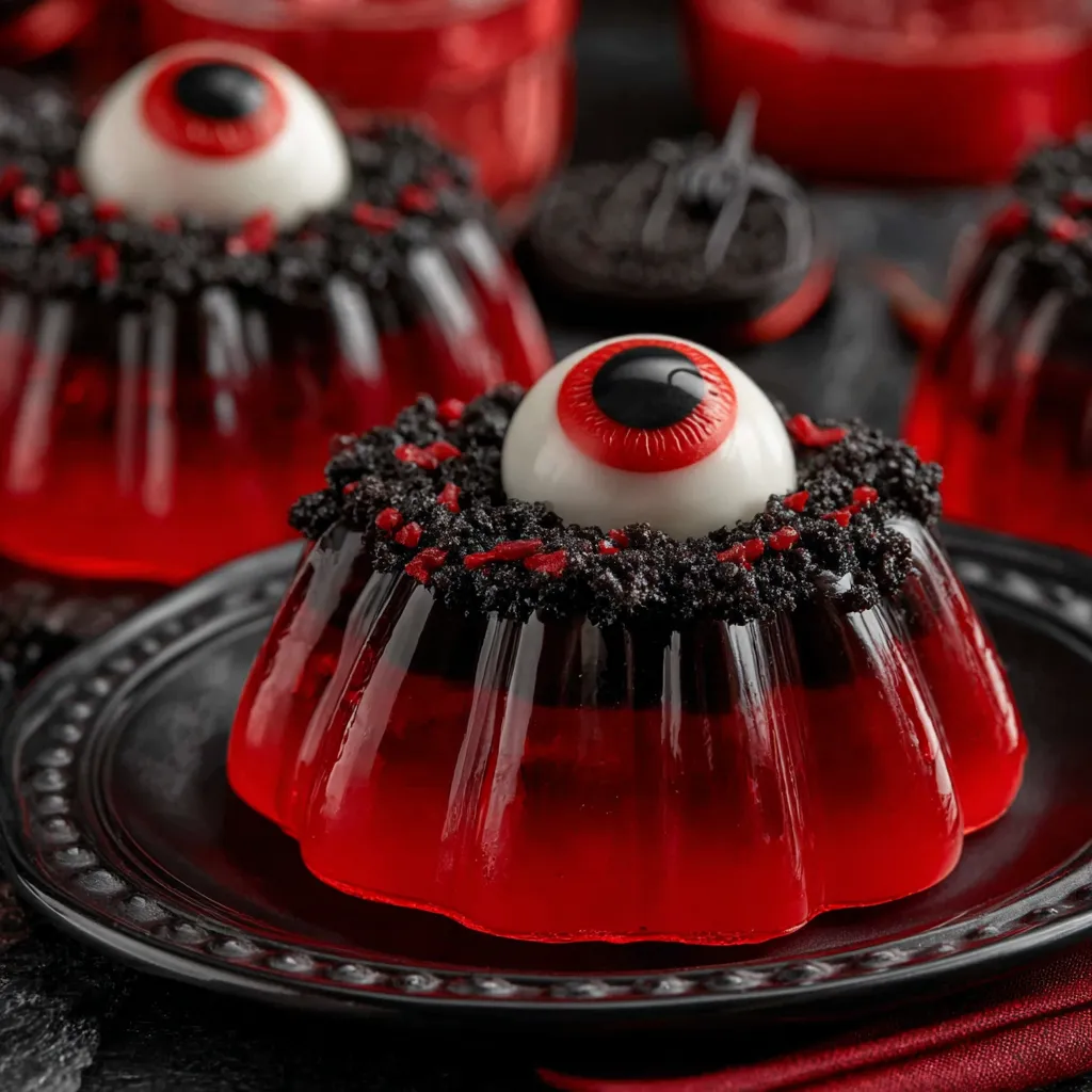 Halloween Eyeball Jello Shots are displayed as the featured image for this spooky cocktail recipe.