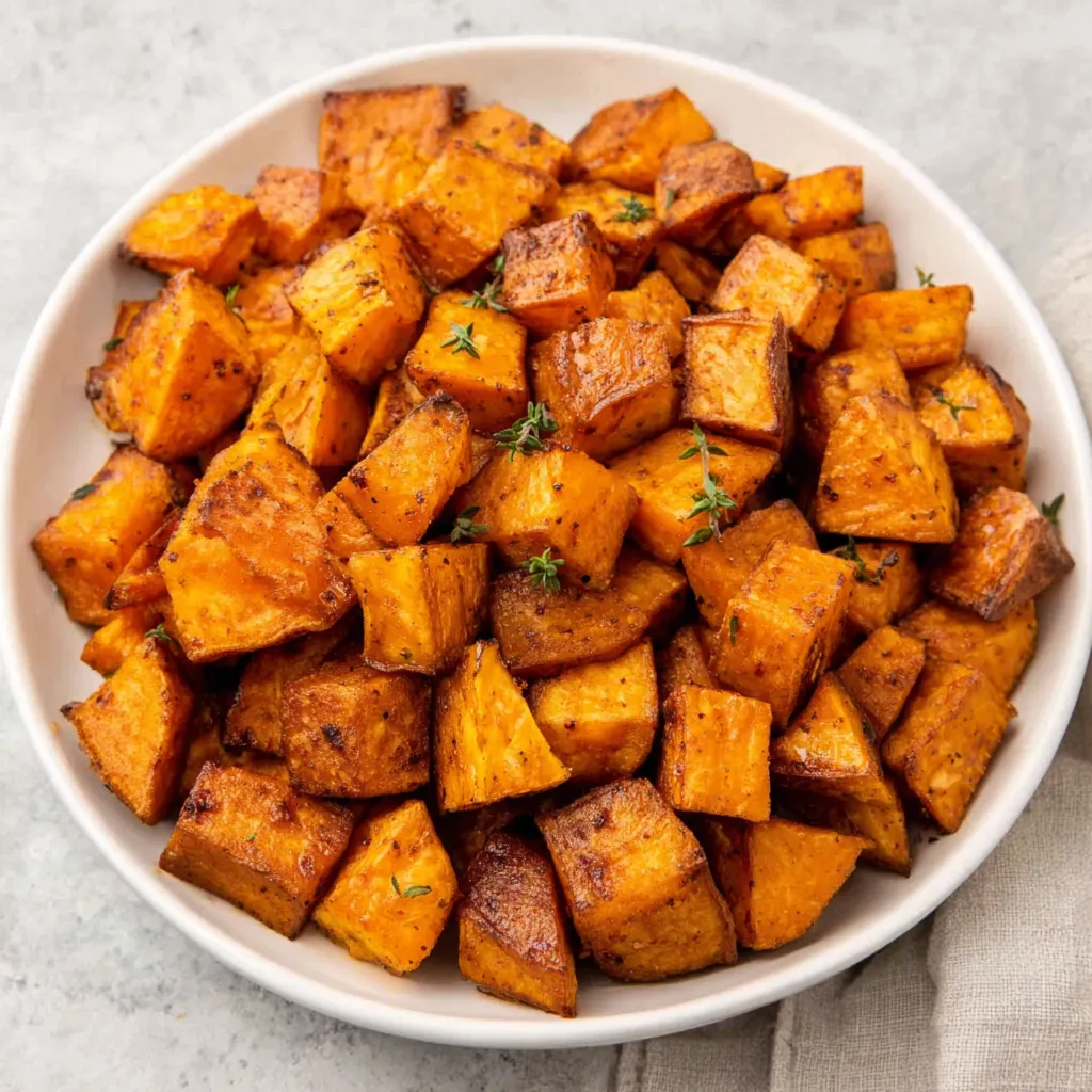 Maple Walnut Sweet Potatoes are beautifully displayed in this featured image, showcasing their vibrant colors and delicious ingredients.