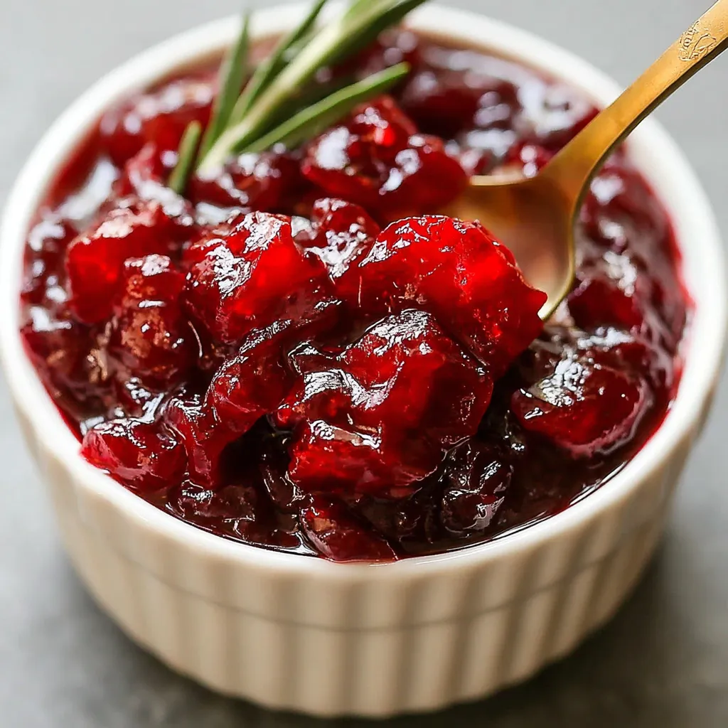 Christmas Cranberry Jam in a jar is beautifully displayed as the featured image for a festive holiday recipe.