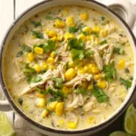Mexican Street Corn White Chicken Chili is showcased in this enticing featured image.