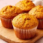 Close-up of freshly baked Pumpkin Muffins, perfect for a fall breakfast.