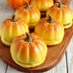 Close-up showing delicious Pumpkin Sliders, perfect for a fall appetizer or party snack.