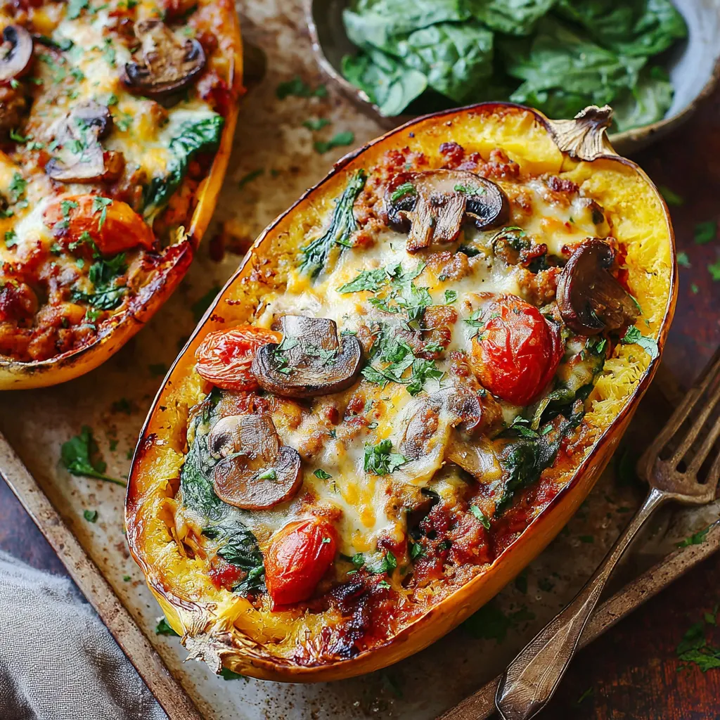 PERFECT STUFFED SPAGHETTI SQUASH