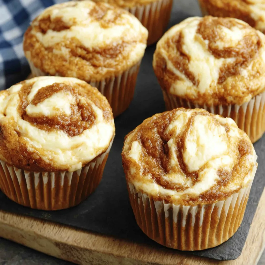 PUMPKIN CREAM CHEESE SWIRL PERFECT MUFFINS