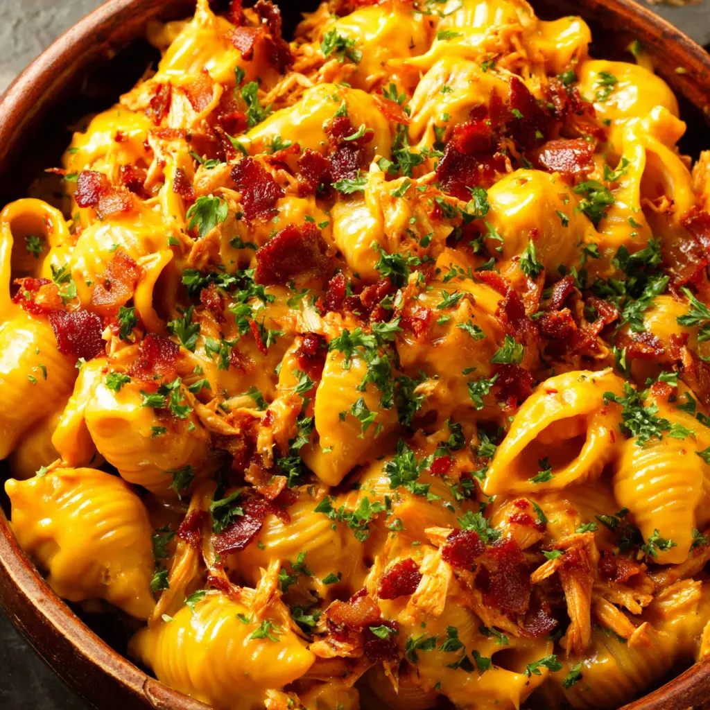 ULTIMATE BBQ CHICKEN MAC AND CHEESE