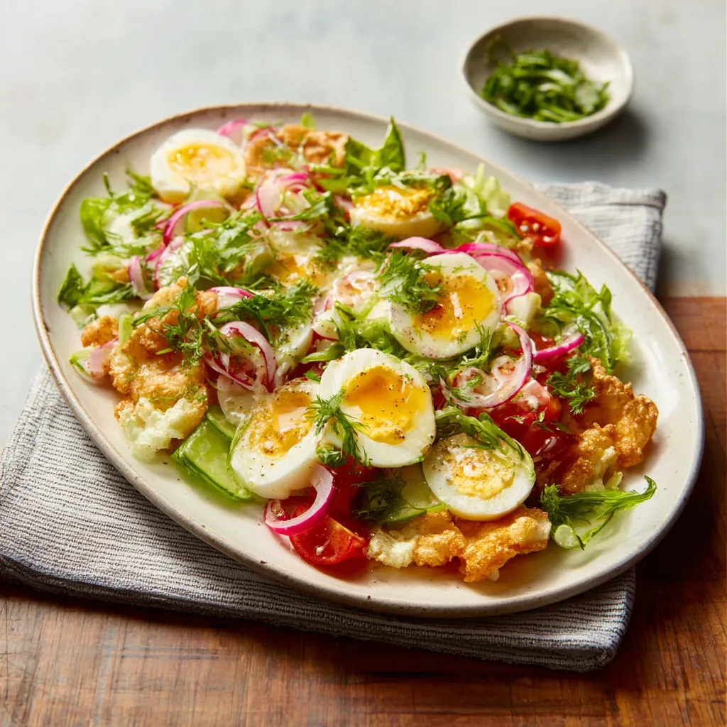 A close-up shot showcases a creamy and delicious Egg Salad, perfect for a sandwich or snack.