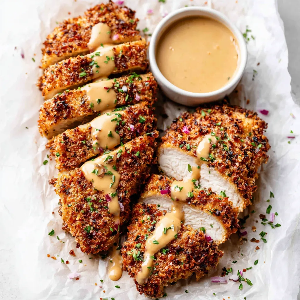 Another delicious serving of crispy Pretzel Chicken is ready to be enjoyed.