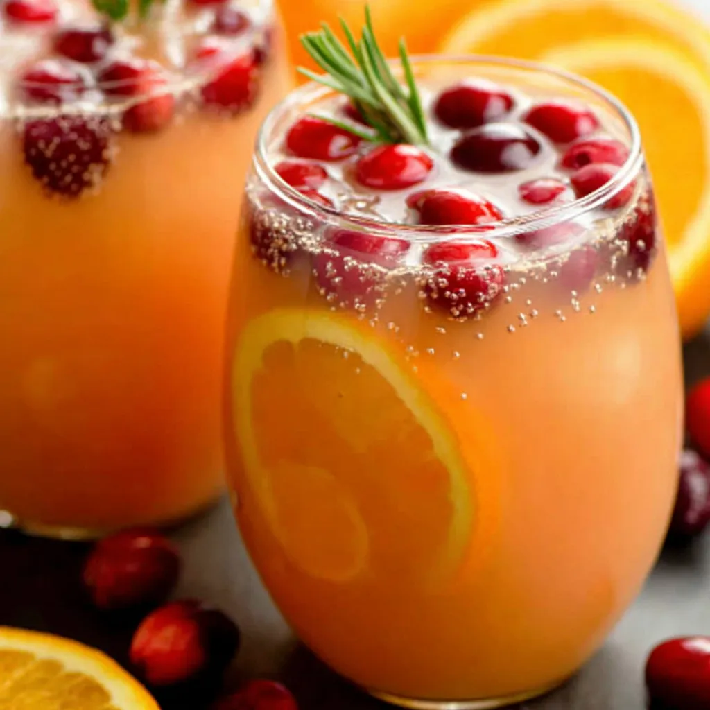 A festive batch of Christmas Morning Punch sits ready to be served on Christmas morning.