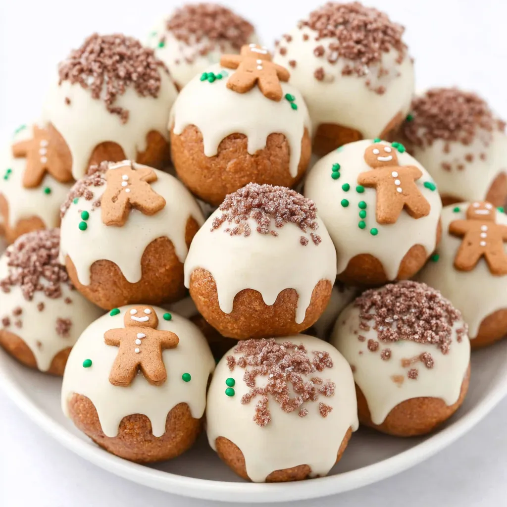 Close-up of delicious, homemade Gingerbread Truffles ready to be enjoyed.