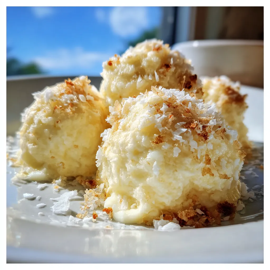 Sweetened Condensed Milk Snowballs are shown in a close-up image, highlighting their soft texture and powdered sugar coating.