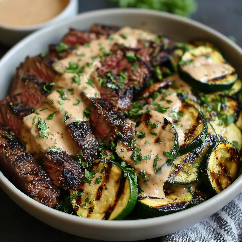 Close-up of a delicious Grilled Steak Bowl, showcasing the perfectly grilled steak and vibrant toppings.