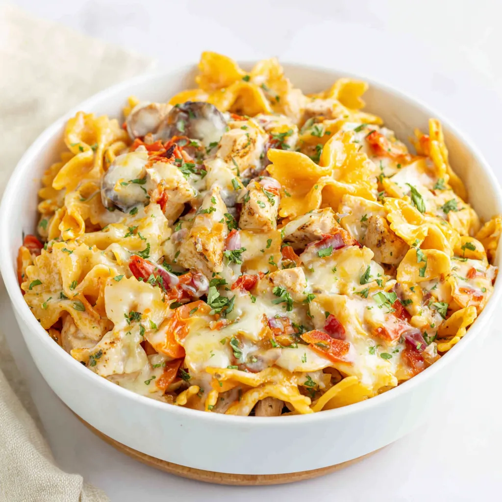 AMAZING CHICKEN MOZZARELLA PASTA